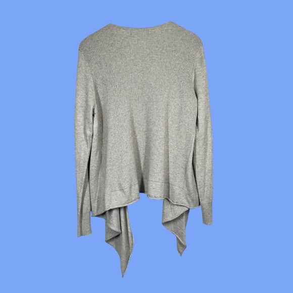 Michael Michael Kors taupe ribbed cashmere angora blend waterfall cardigan XL - Picture 11 of 16